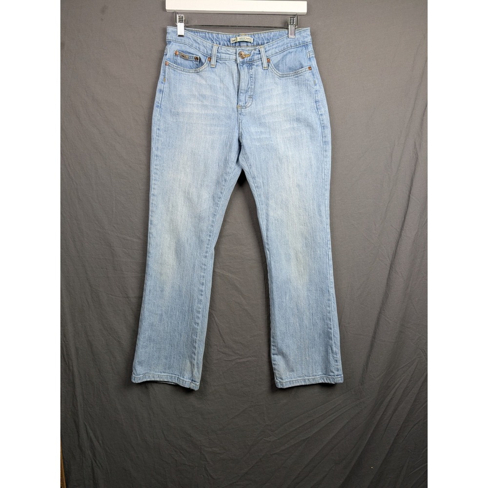 Lee Natural Bootcut Just‎ Below The Waist Jeans Light Wash Blue 8 Short
